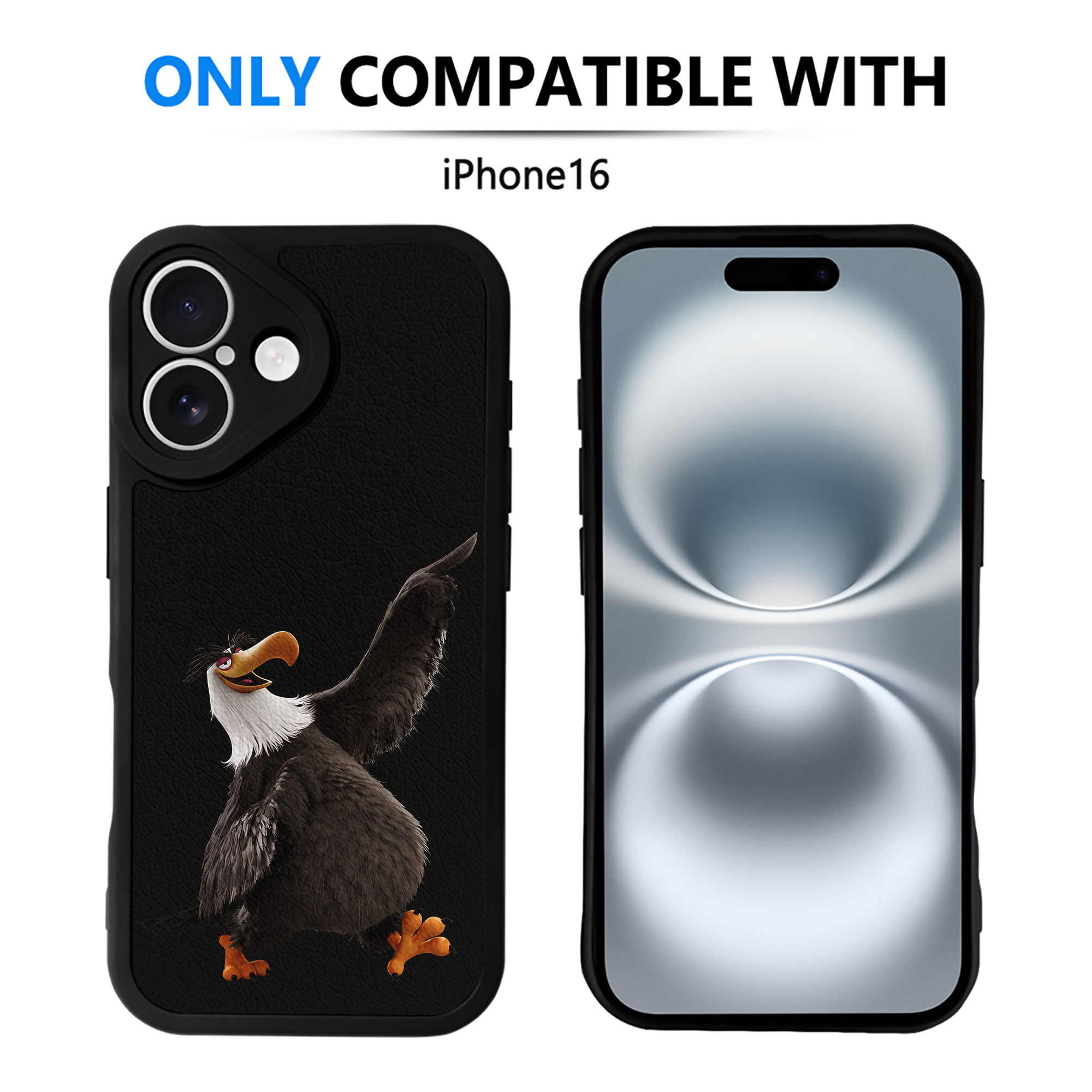 （画像用） Angry Birds アングリーバード 【iPhone 16シリーズ対応】シリコンスマホケース（レザー調） 材質：シリコン